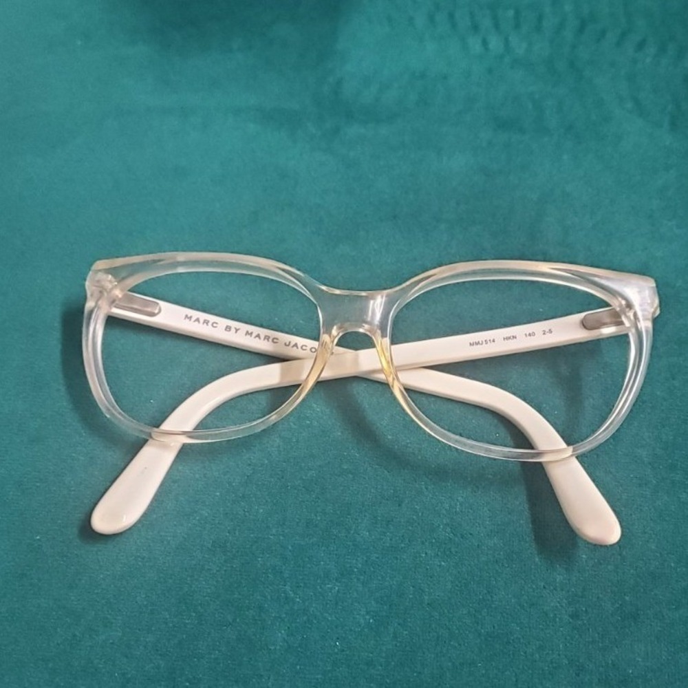 Marc by Marc Jacobs MMJ 514 HKN Clear White Rectangular Eyeglasses Frames 140mm